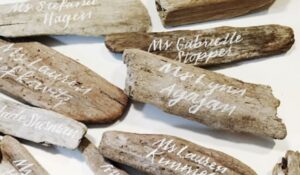 Wedding Place Cards: Driftwood