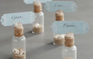 Wedding Place Cards - Sand filled bottles